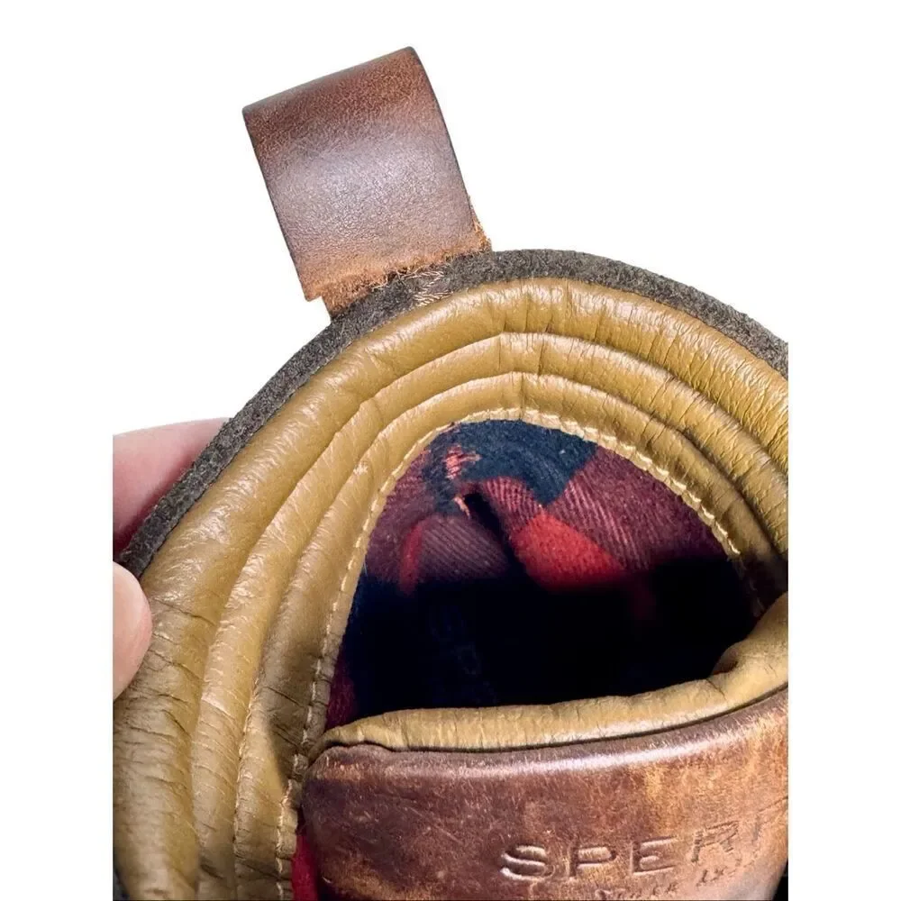 Sperry brown leather original lug chukka lace up ankle boots size 7